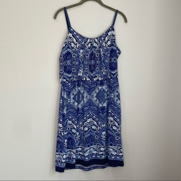 Maurices Blue and White Patterned Sundress - Picture 1 of 4